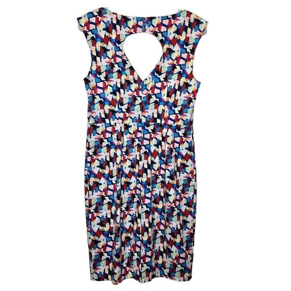 PLENTY By Tracy Reese Geometric Sheath Pencil Dress Cutout Size 6 - Picture 8 of 12